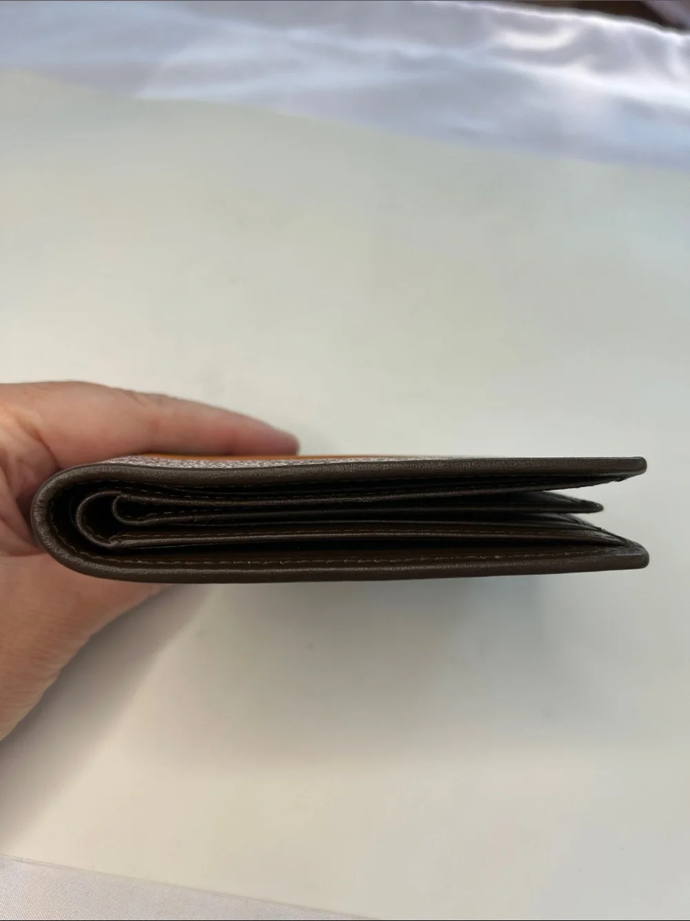 MCM Visetos Monogram & Dark Brown Leather Bifold Wallet (COA Included)